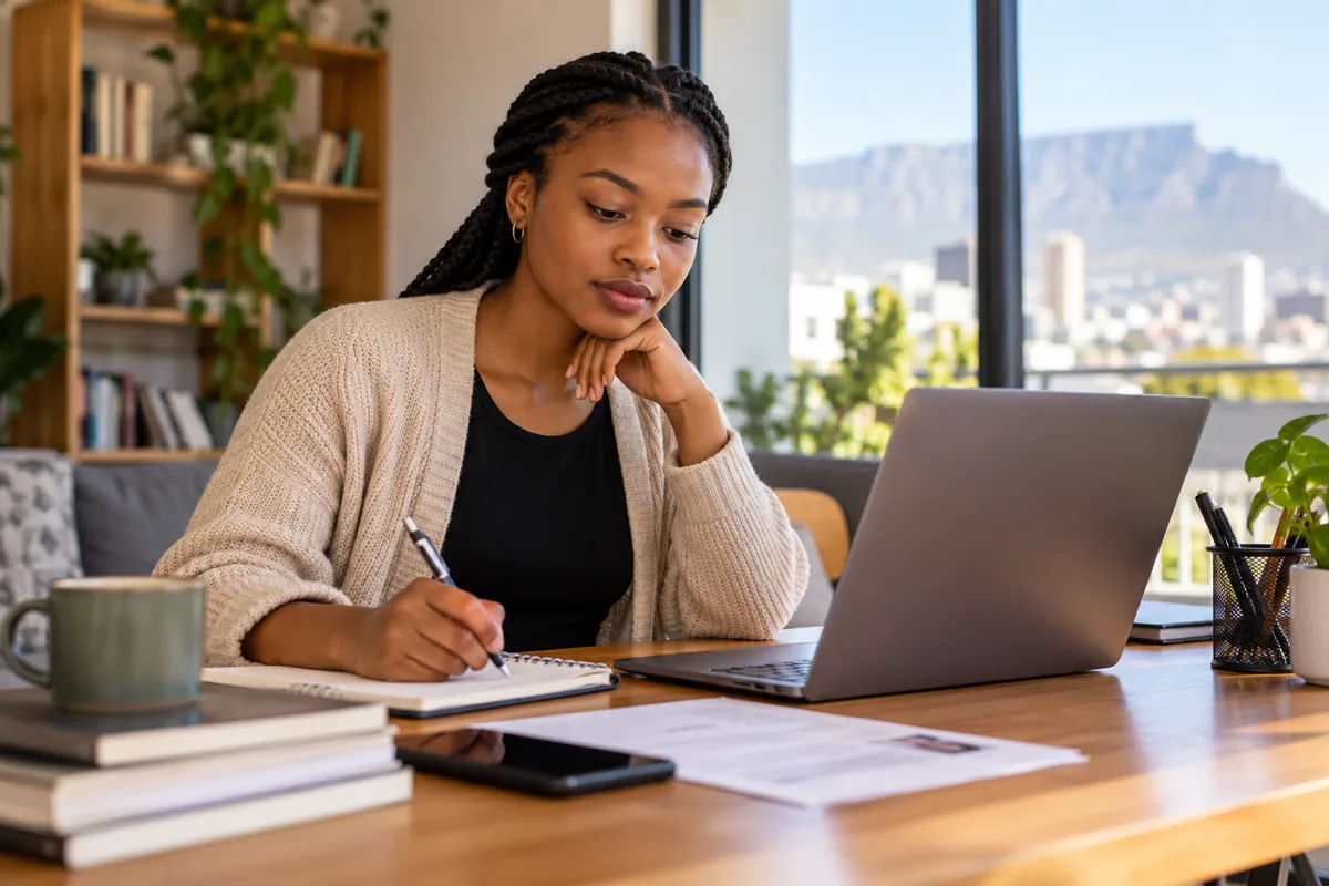 South African graduates discussing a workplace development programme