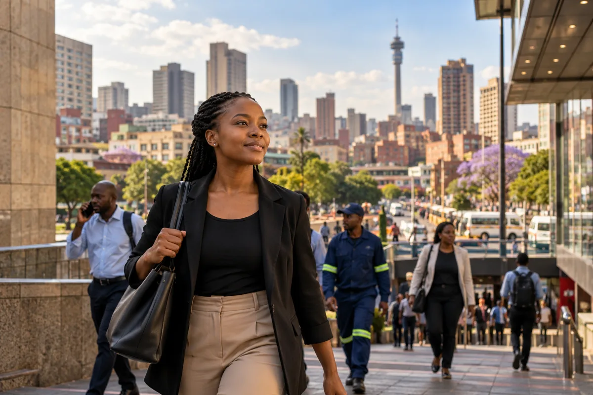 Job seeker planning a commute and application list in Johannesburg
